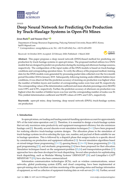 Deep Neural Network for Predicting Ore Production by Truck-Haulage Systems in Open-Pit Mines