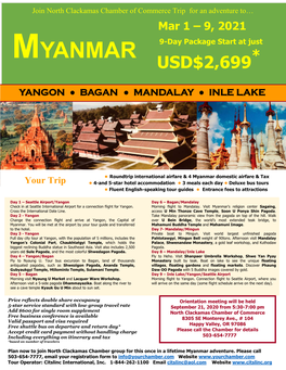 Myanmar Flier 2021