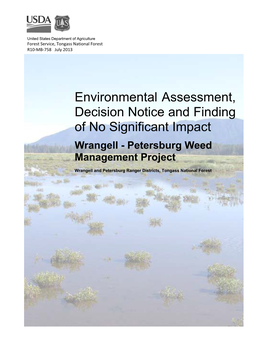 Wrangell – Petersburg Weed Management Project Environmental Assessment Table of Contents