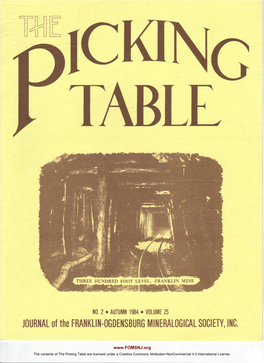 The Picking Table Volume 25, No. 2