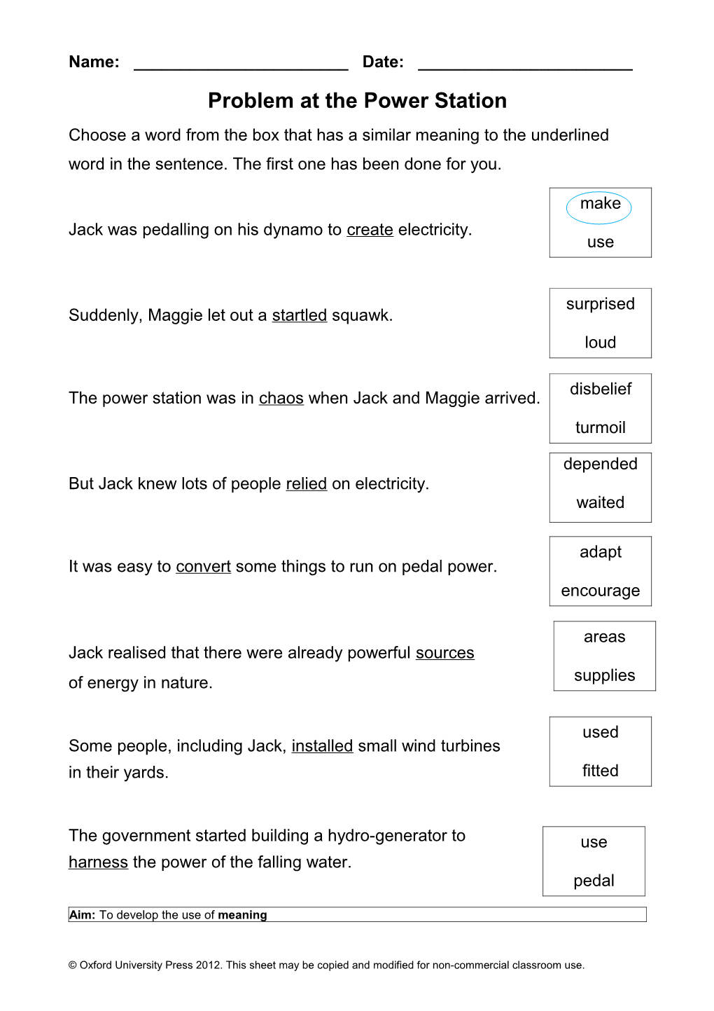 Activity Sheets Levels 9-11 s1