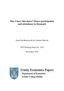Dance Participation and Attendance in Denmark
