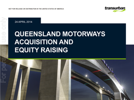 Queensland Motorways Acquisition And