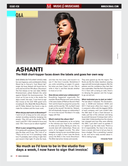 Ashanti the R&B Chart-Topper Faces Down the Labels and Goes Her Own Way