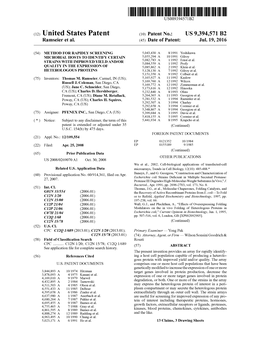 (12) United States Patent (10) Patent No.: US 9,394,571 B2 Ramseier Et Al