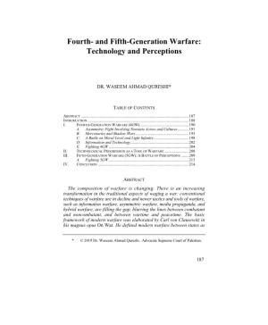 Fourth- and Fifth-Generation Warfare: Technology and Perceptions