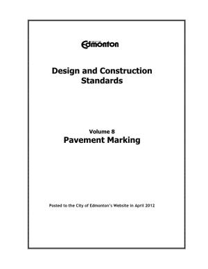 Design and Construction Standards Pavement Markings