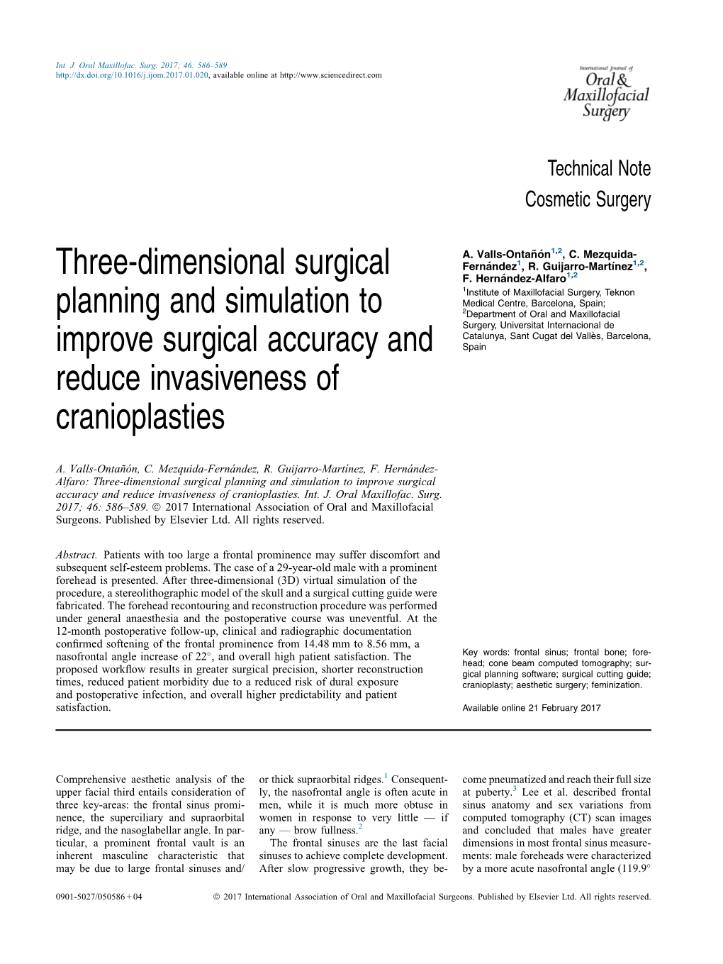 Three-Dimensional Surgical Planning and Simulation to Improve Surgical