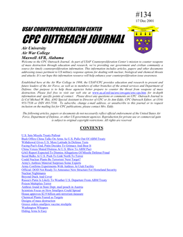 USAF Counterproliferation Center CPC Outreach Journal #134