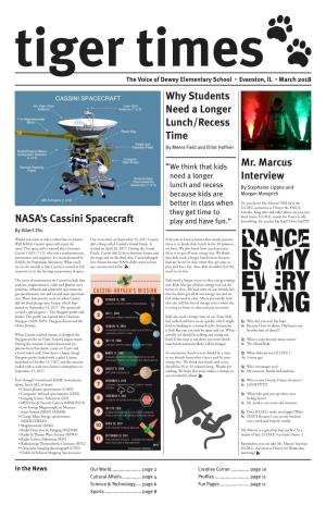 NASA's Cassini Spacecraft Why Students Need a Longer Lunch