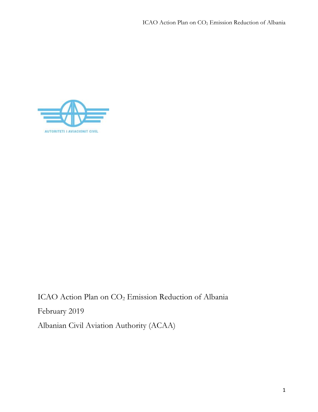 ICAO Action Plan on CO2 Emission Reduction of Albania