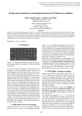 Design and Evaluation of a Smartphone Keyboard for Plains Cree Syllabics