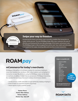 Mcommerce for Today's Merchants Swipe Your Way to Freedom