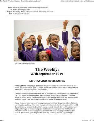 The Weekly: What Is a Sequence Hymn?, Stewardship, and More!
