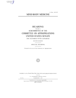 Mind/Body Medicine
