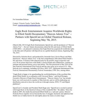 Eagle Rock Entertainment Acquires Worldwide