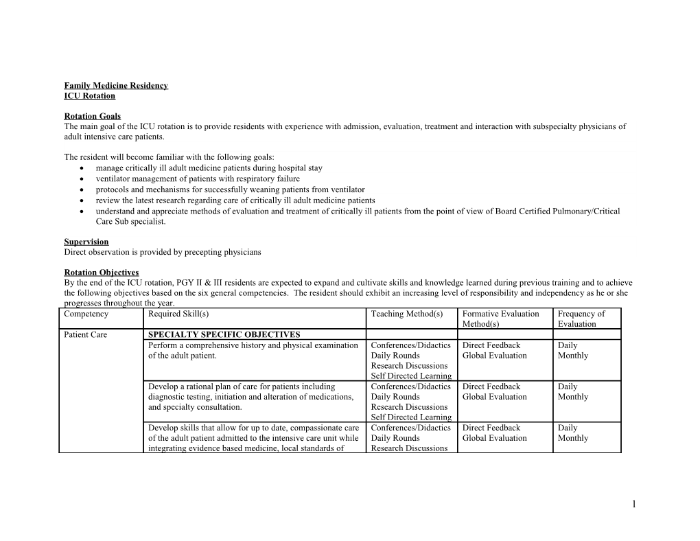 Family Medicine Residency s1