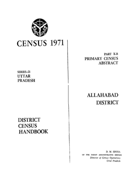 District Census Handbook, Allahabad, Part X-B , Series-21