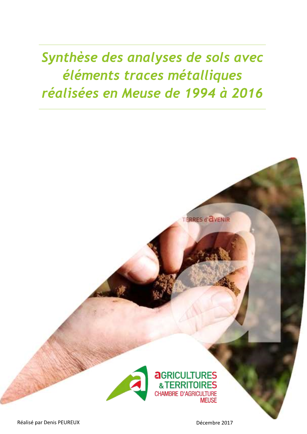 Synthèse Des Analyses De Sols Avec Éléments Traces Métalliques