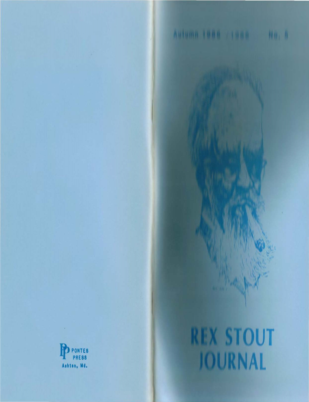 Rex Stout Journal 1986 1988