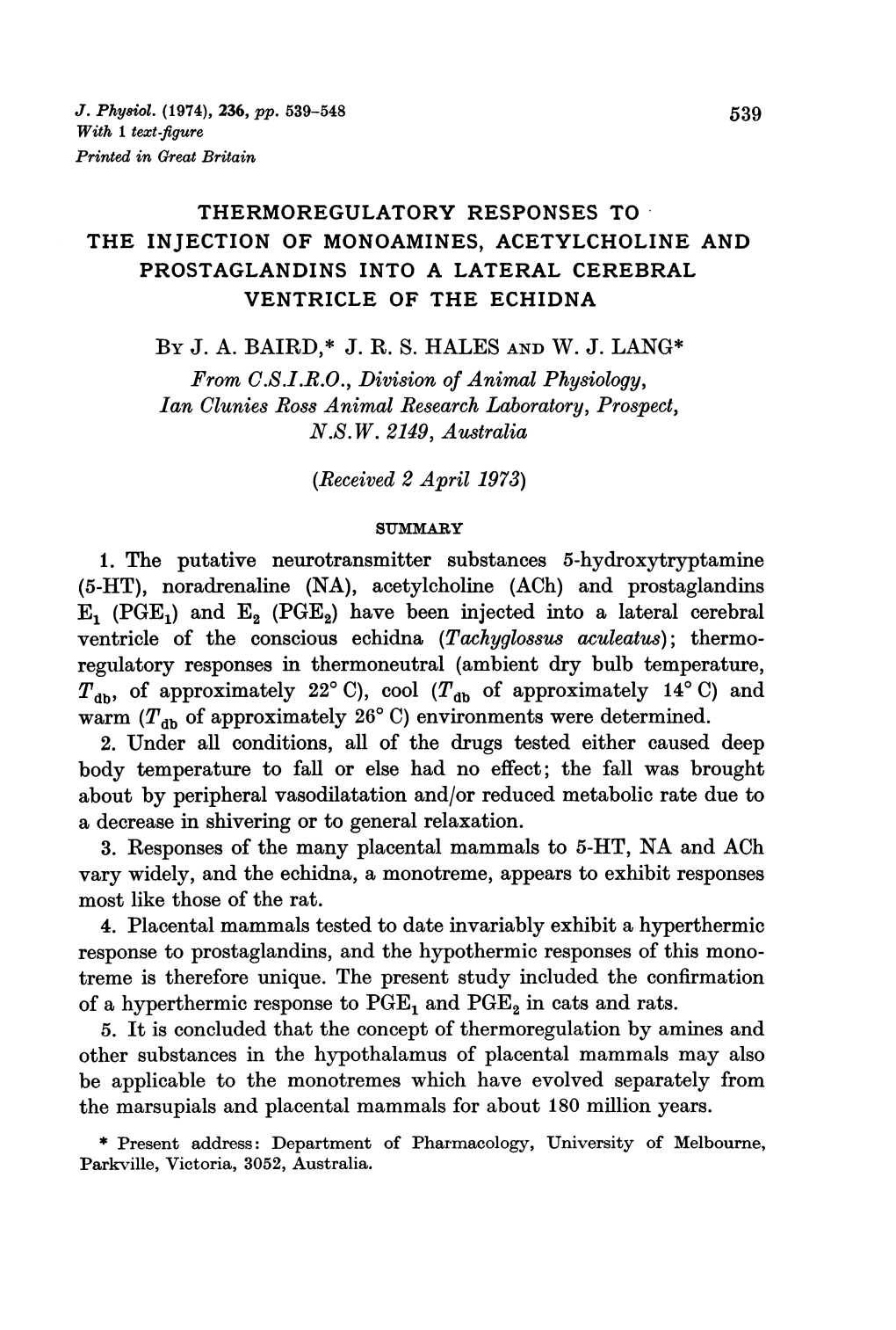 (PGE,) and E2 (PGE2) Have Been Injected Into a Lateral Cerebral