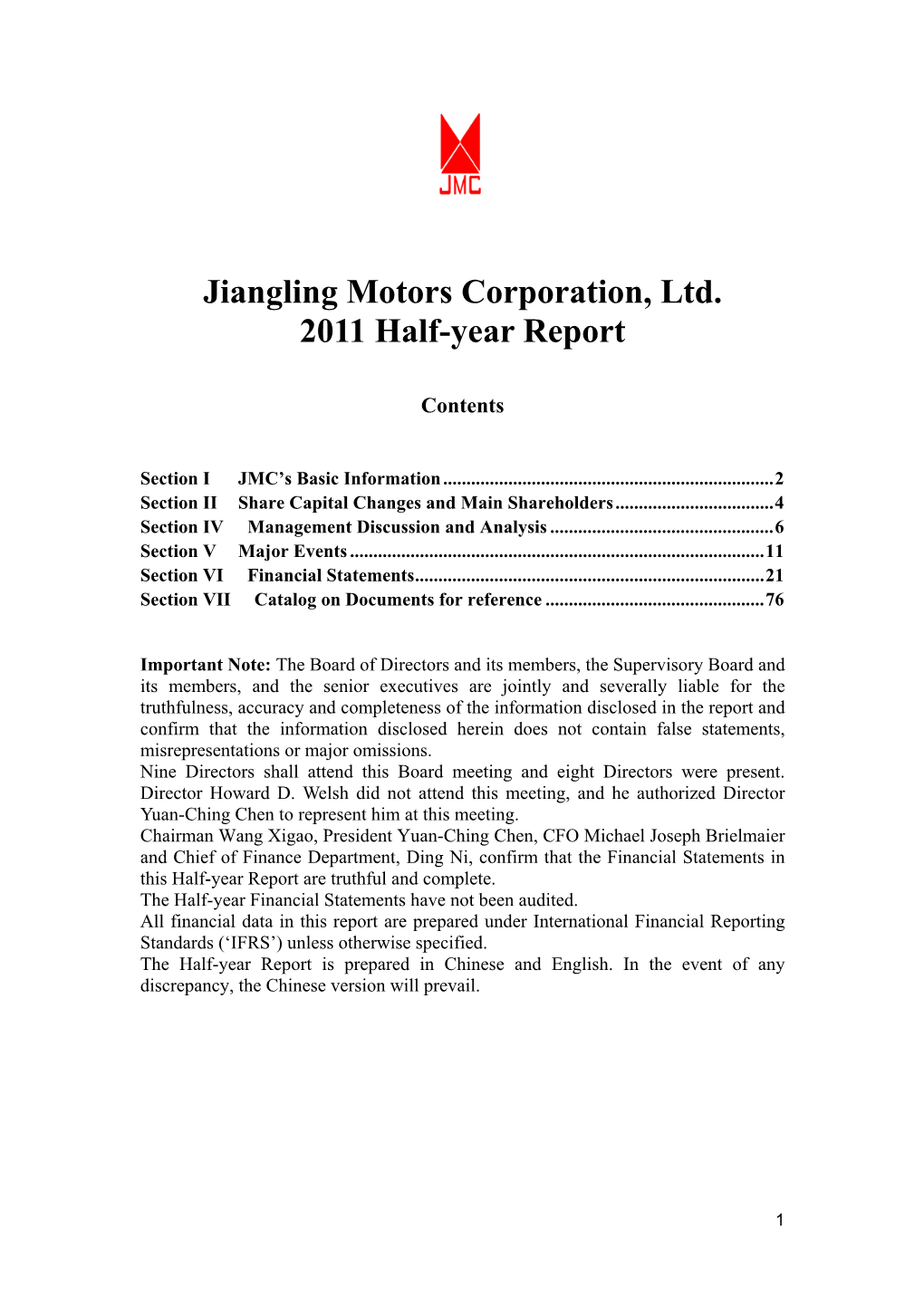 Jiangling Motors Corporation, Ltd