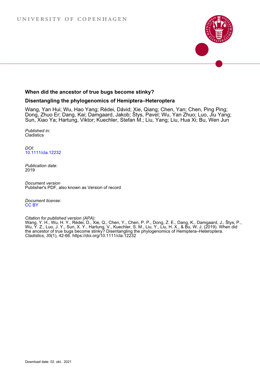 Disentangling the Phylogenomics of Hemiptera–Heteroptera