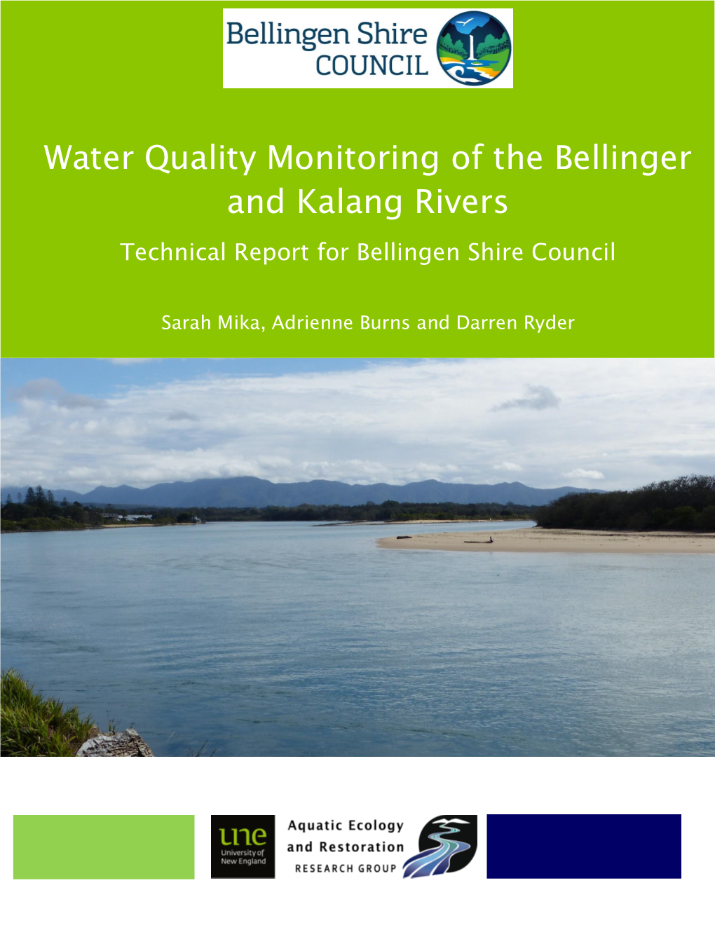 Water Quality Monitoring of the Bellinger and Kalang Rivers 2015-16