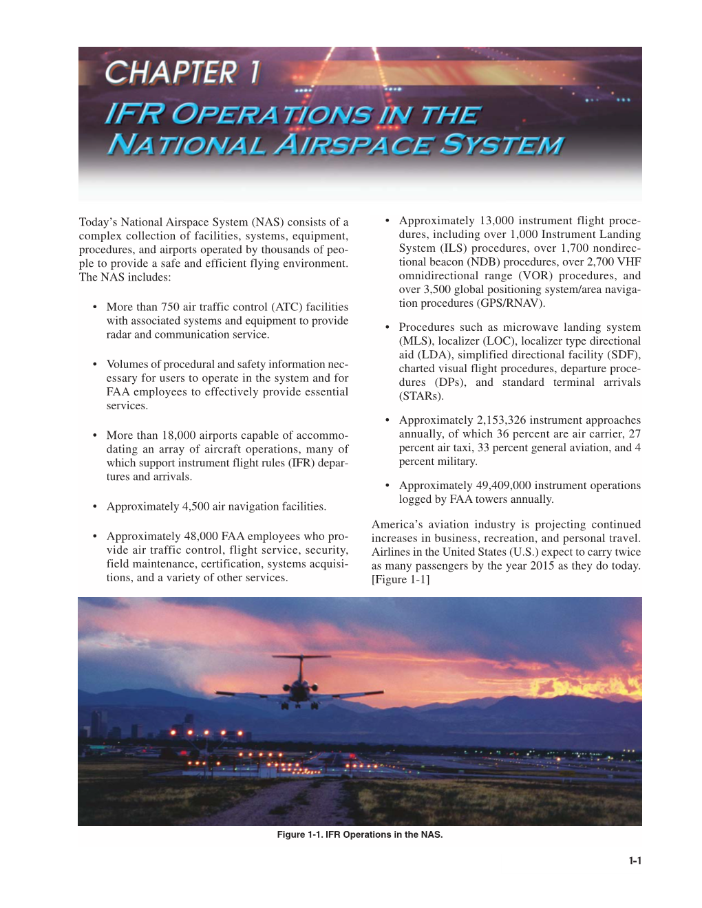 1-1 Today's National Airspace System (NAS)