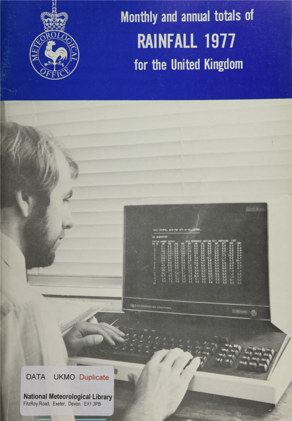 RAINFALL 1977 for the United Kingdom