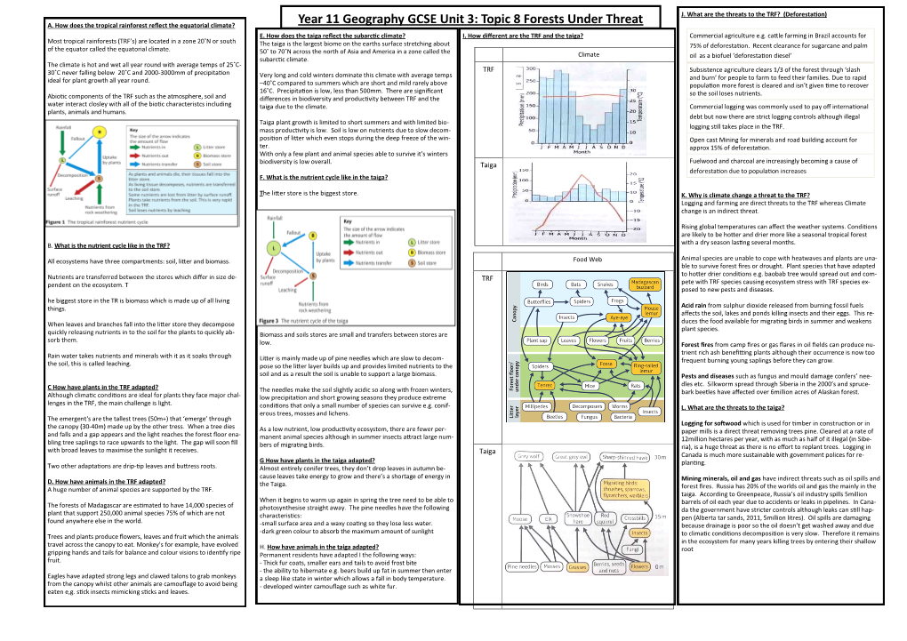 Topic 8 Forests Under Threat E