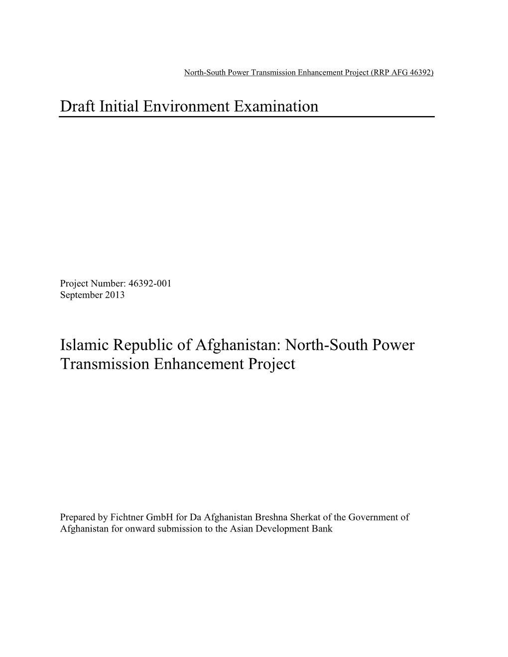 Initial Environmental Examination