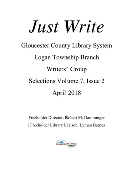 Just Write, Volume 7, Issue 2, April