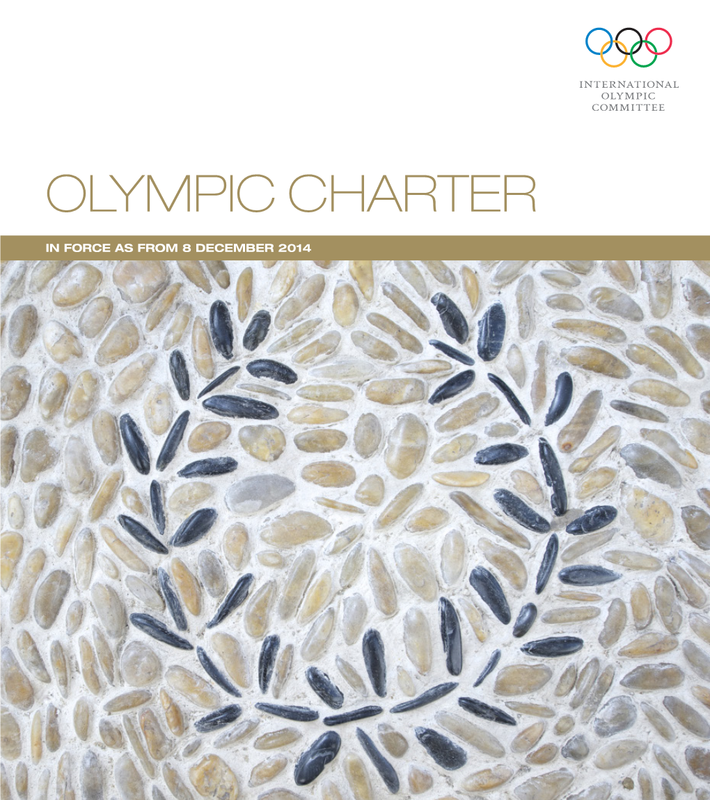 OLYMPIC CHARTER OLYMPIC 8 December 2014 in Force As From