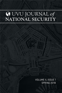 UVU JOURNAL of NATIONAL SECURITY