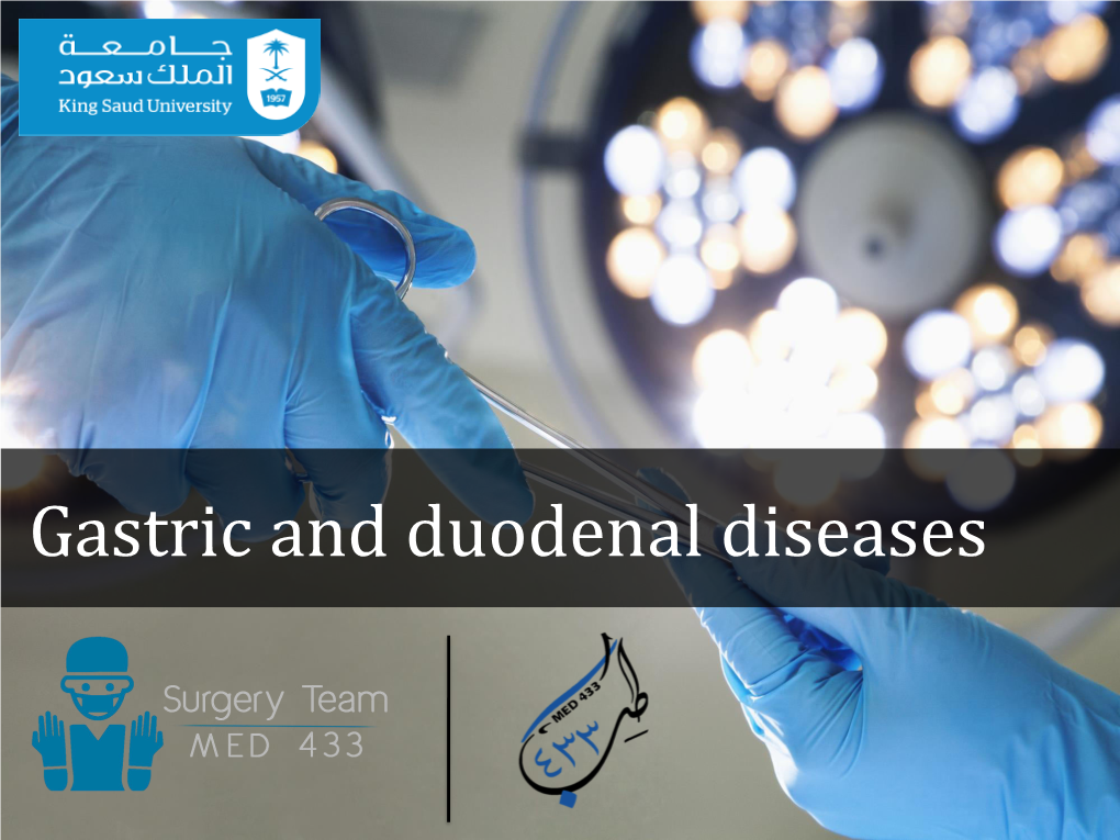 Gastric and Duodenal Diseases