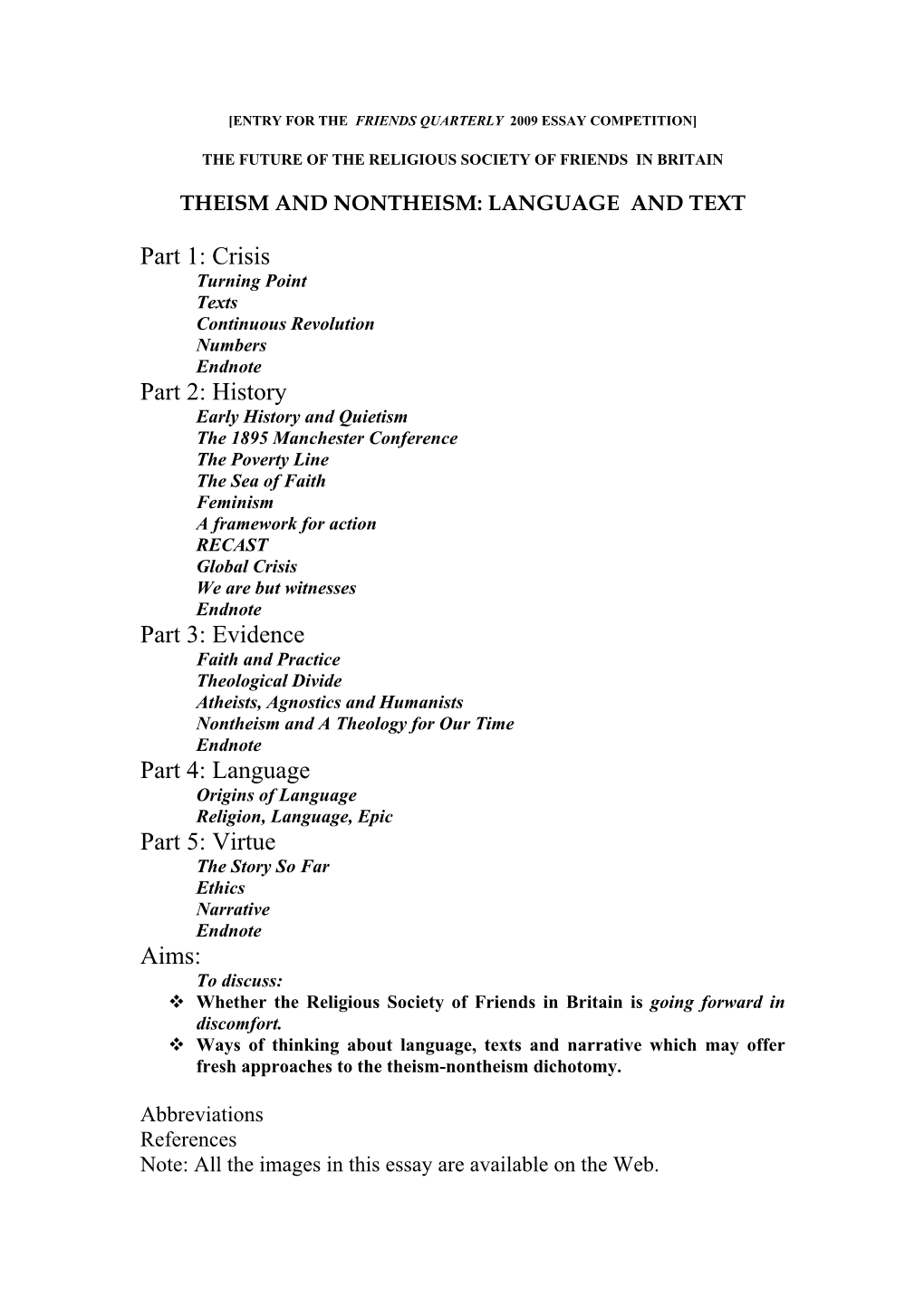 Theism & Nontheism