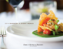 2014 Banquet & Event Menus