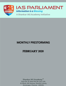 Monthly Prestorming February