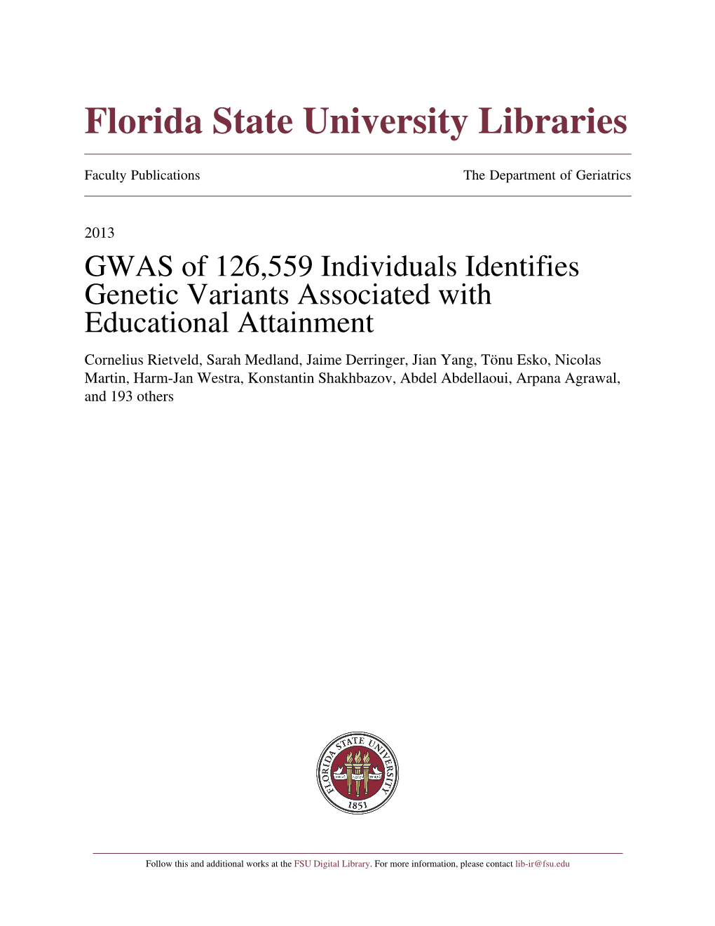 Florida State University Libraries