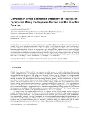 Comparison of the Estimation Efficiency of Regression