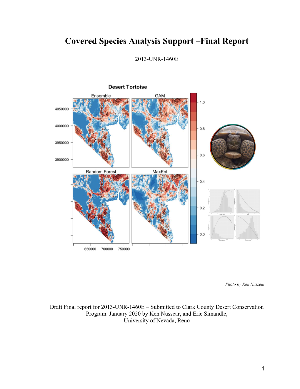 Covered Species Analysis Support –Final Report