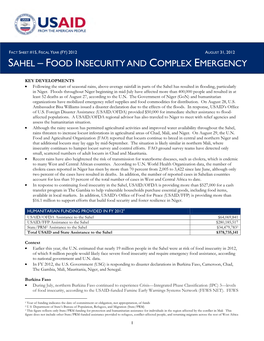 Food Insecurity and Complex Emergency