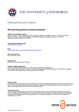 Revisioning Person-Centred Research