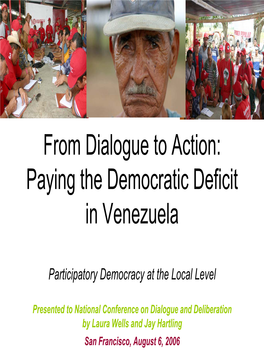 Paying the Democratic Deficit in Venezuela