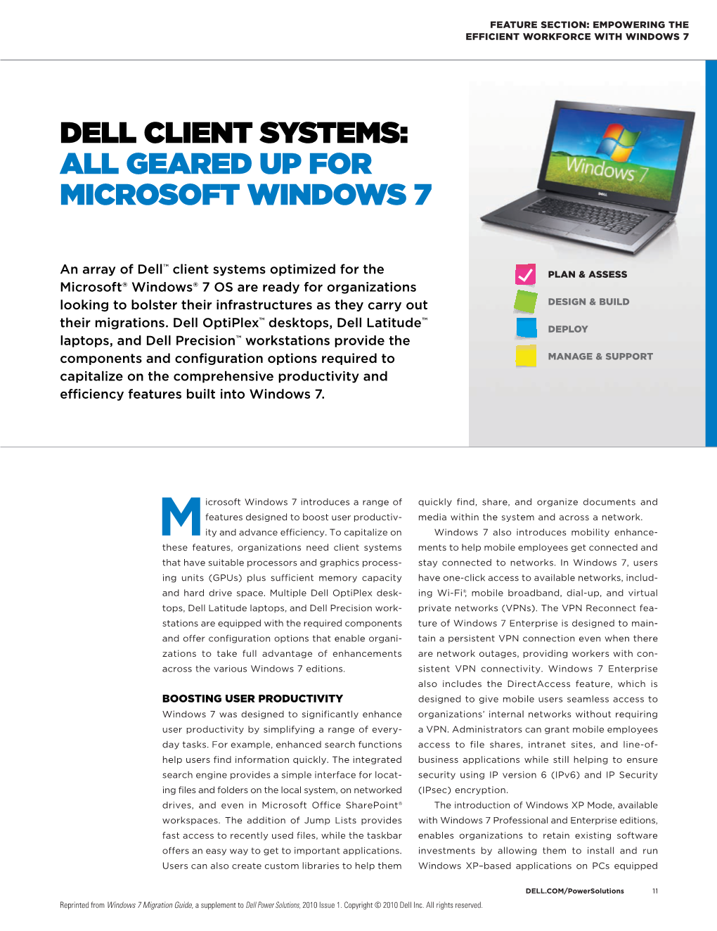 Dell Client Systems: All Geared up for Microsoft Windows 7
