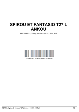 Spirou Et Fantasio T27 L Ankou 84-Pdf-Seftla