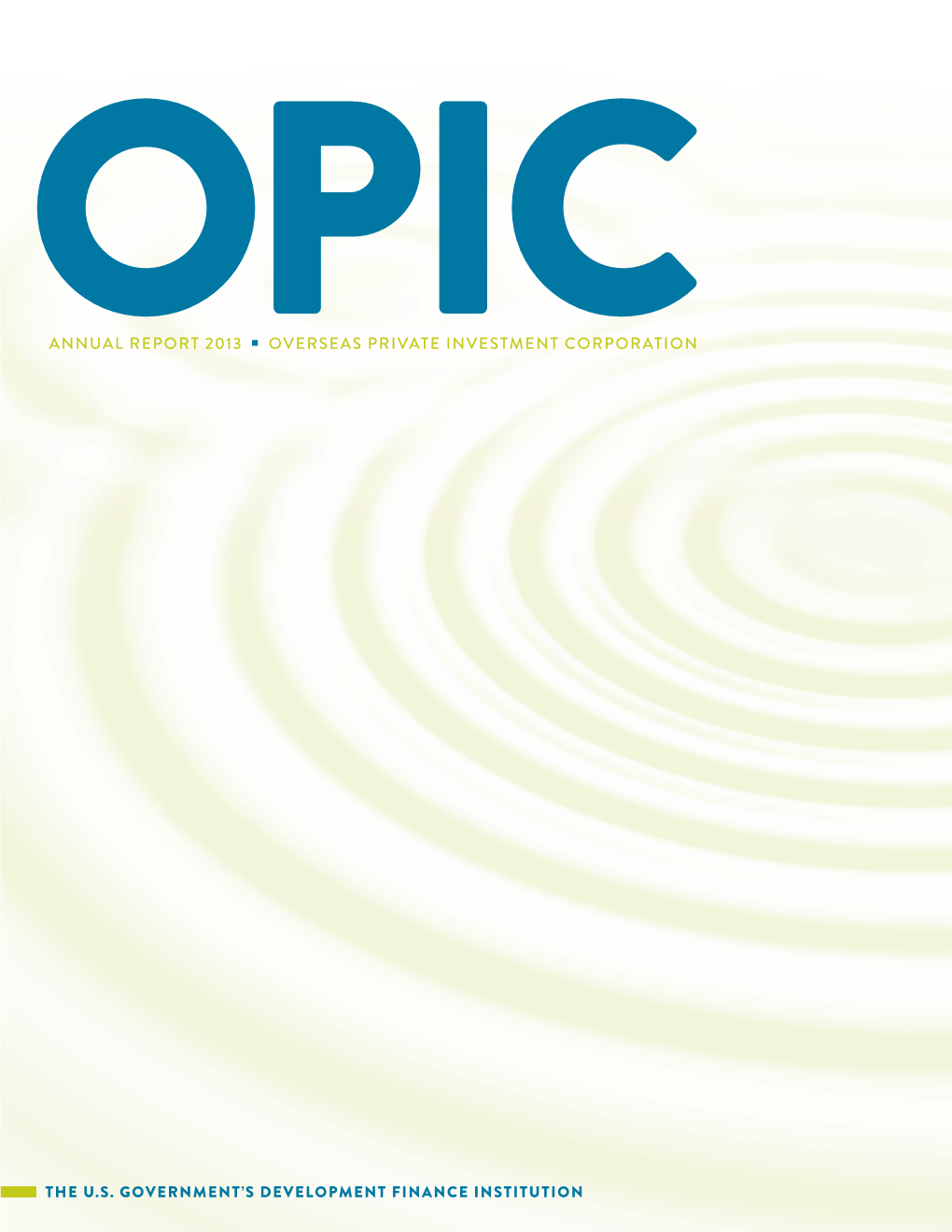 OPIC Annual Report 2013