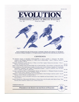 Galapagos Mockingbird Evolution.Pdf