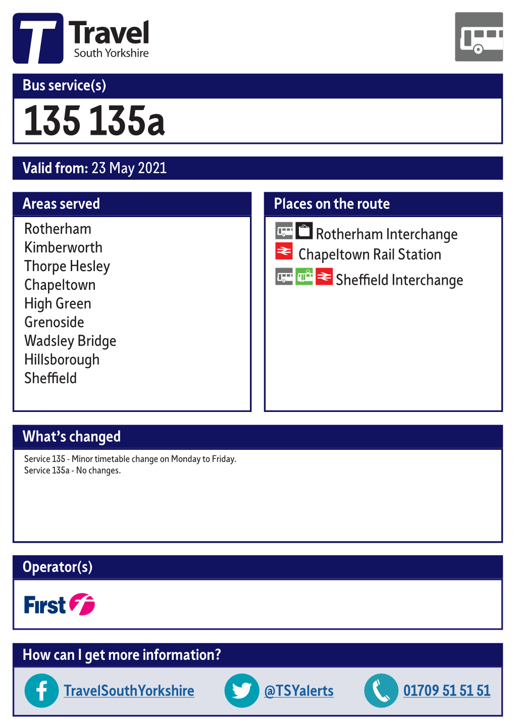 135 135A Valid From: 23 May 2021